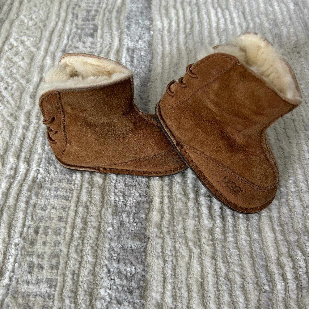 UGG Brown Suede Baby Booties
